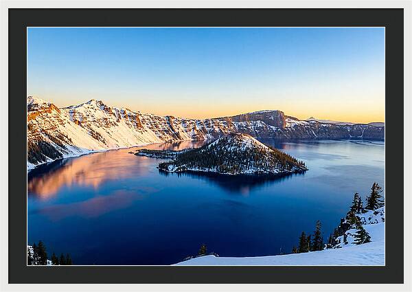 Crater Lake Serenity At Dawn