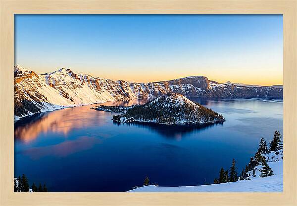 Crater Lake Serenity At Dawn