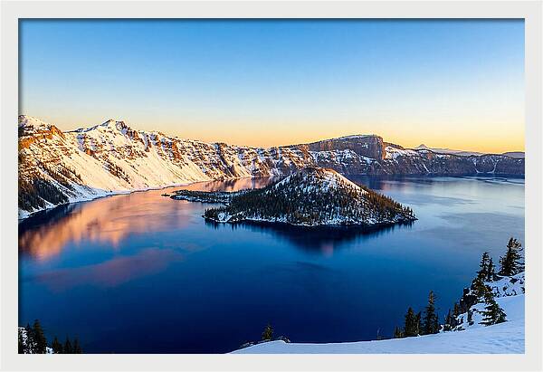 Crater Lake Serenity At Dawn