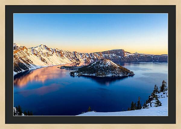 Crater Lake Serenity At Dawn