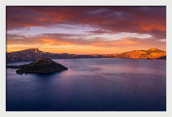 Crater Lake Sunset Serenity