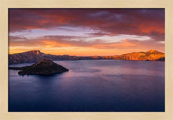 Crater Lake Sunset Serenity