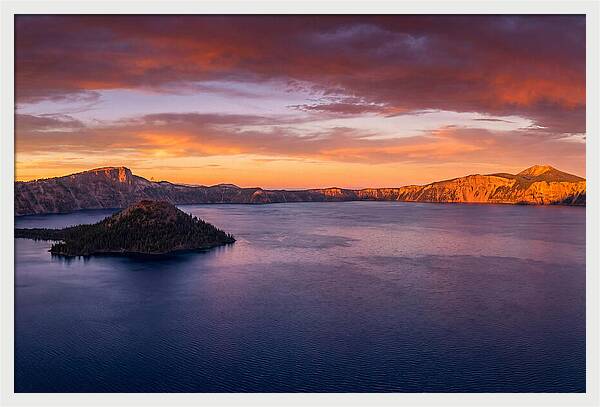 Crater Lake Sunset Serenity
