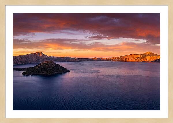 Crater Lake Sunset Serenity