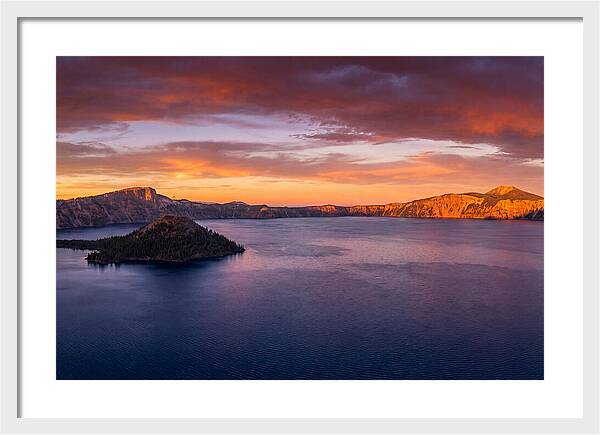 Crater Lake Sunset Serenity