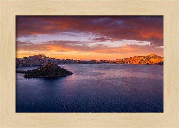Crater Lake Sunset Serenity