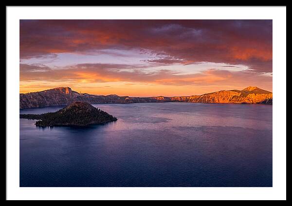 Crater Lake Sunset Serenity