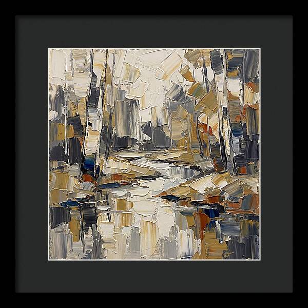 Creek Landscape In Palette Knife Style