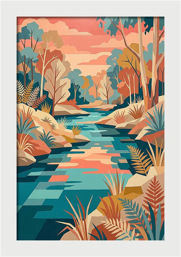 Creek Landscape Serenity