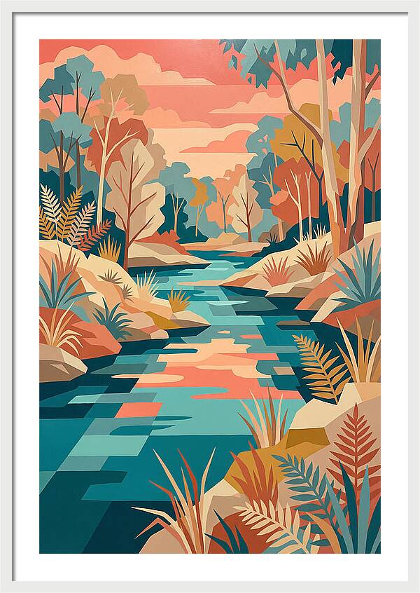 Creek Landscape Serenity
