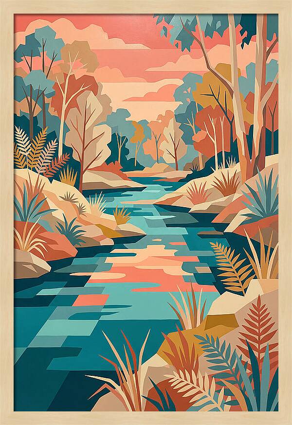 Creek Landscape Serenity