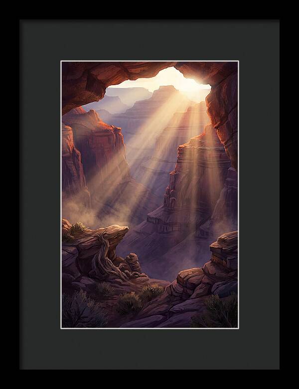 Crepuscular Rays Through Canyon