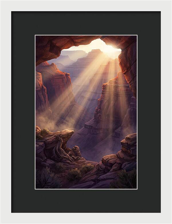 Crepuscular Rays Through Canyon