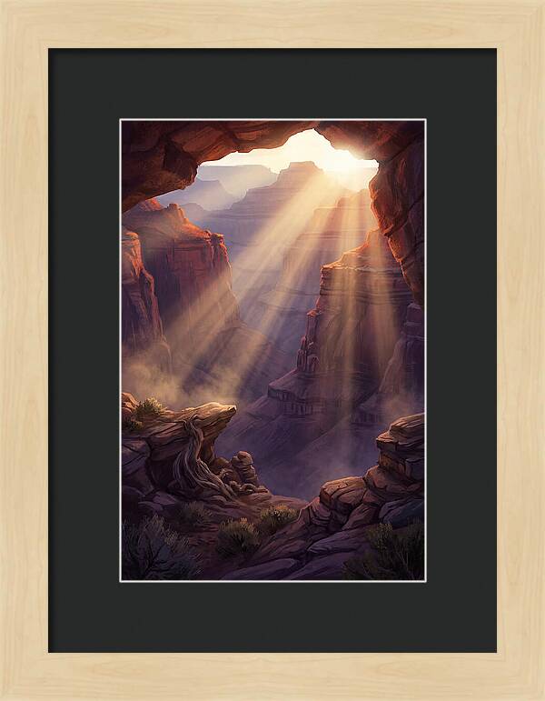 Crepuscular Rays Through Canyon