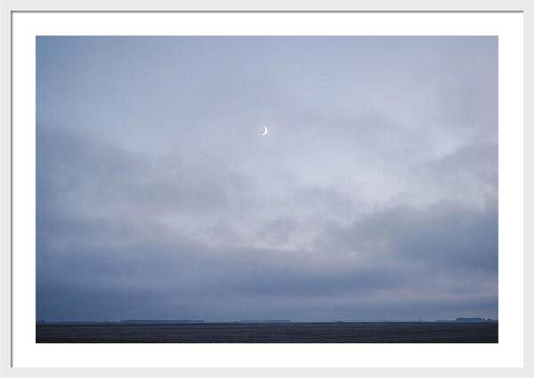 Crescent Moon In Twilight Sky