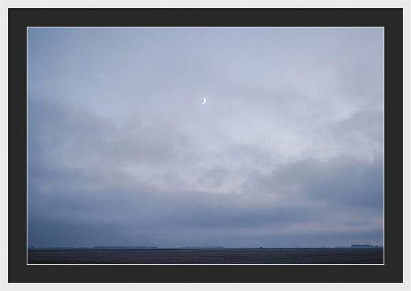 Crescent Moon In Twilight Sky