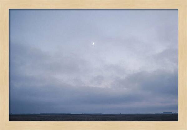 Crescent Moon In Twilight Sky