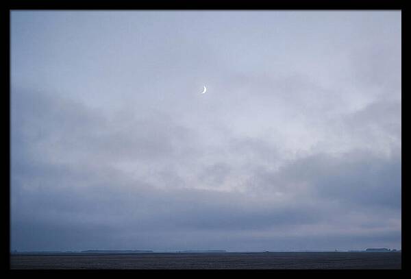 Crescent Moon In Twilight Sky