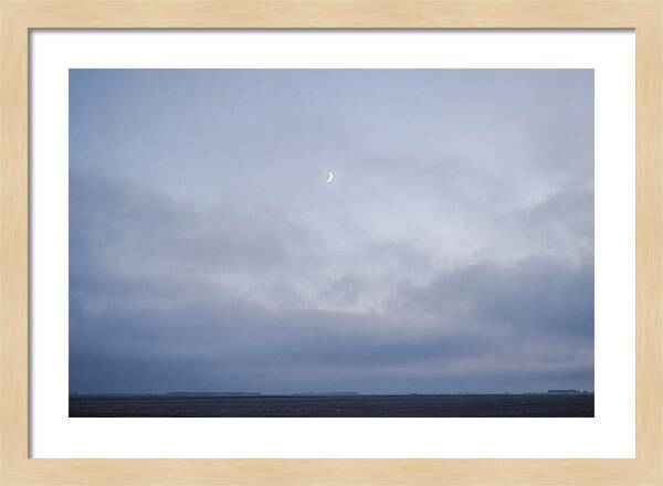 Crescent Moon In Twilight Sky