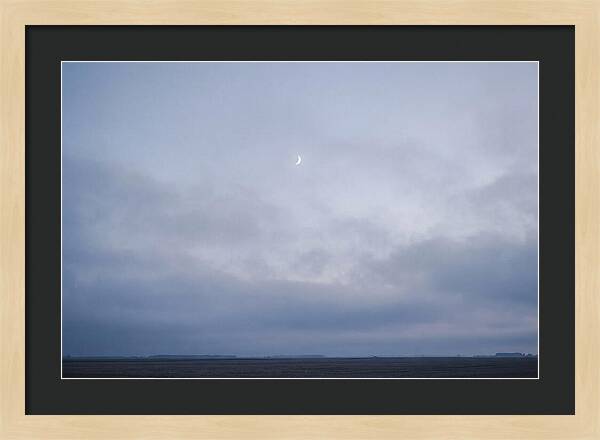 Crescent Moon In Twilight Sky
