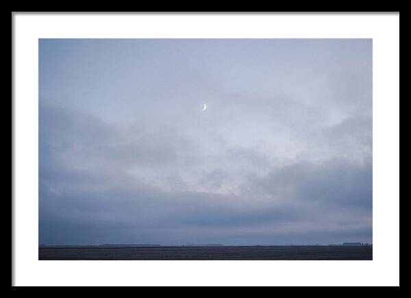 Crescent Moon In Twilight Sky