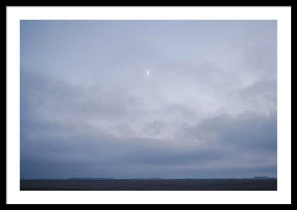 Crescent Moon In Twilight Sky