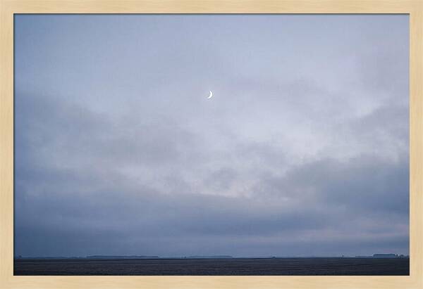 Crescent Moon In Twilight Sky