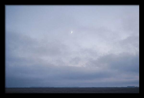 Crescent Moon In Twilight Sky