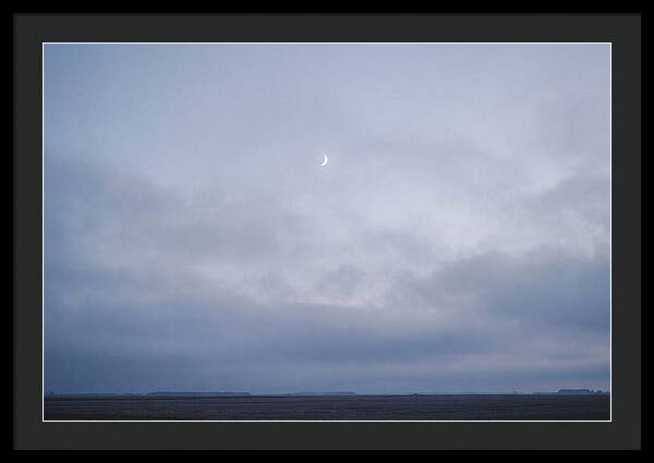 Crescent Moon In Twilight Sky