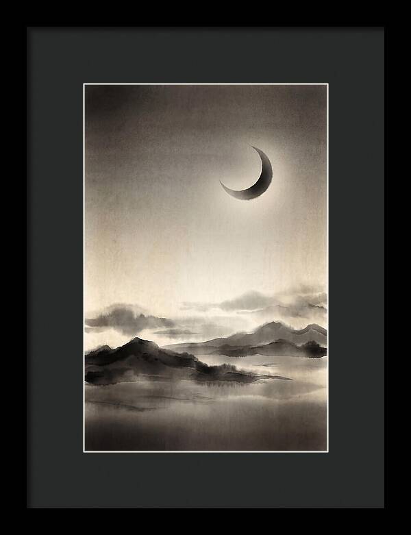 Crescent Moon In Twilight Sky