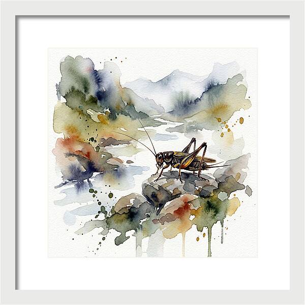 Cricket Among Serene Landscapes