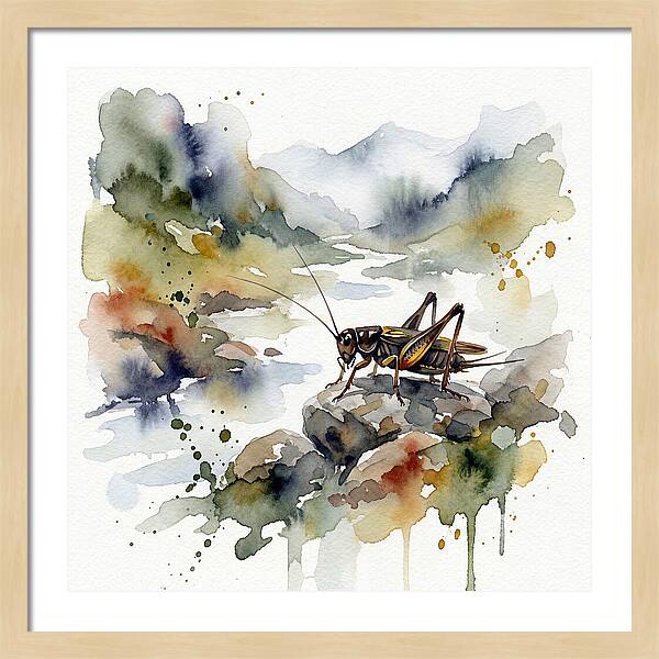 Cricket Among Serene Landscapes