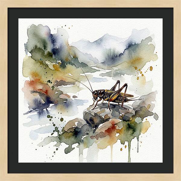 Cricket Among Serene Landscapes