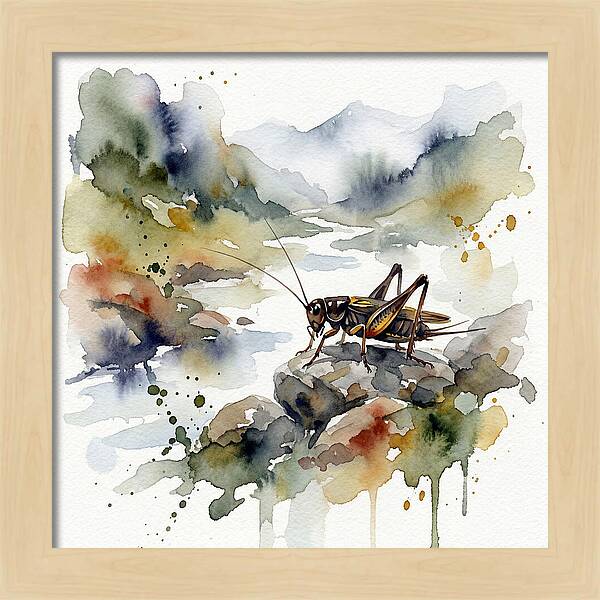 Cricket Among Serene Landscapes