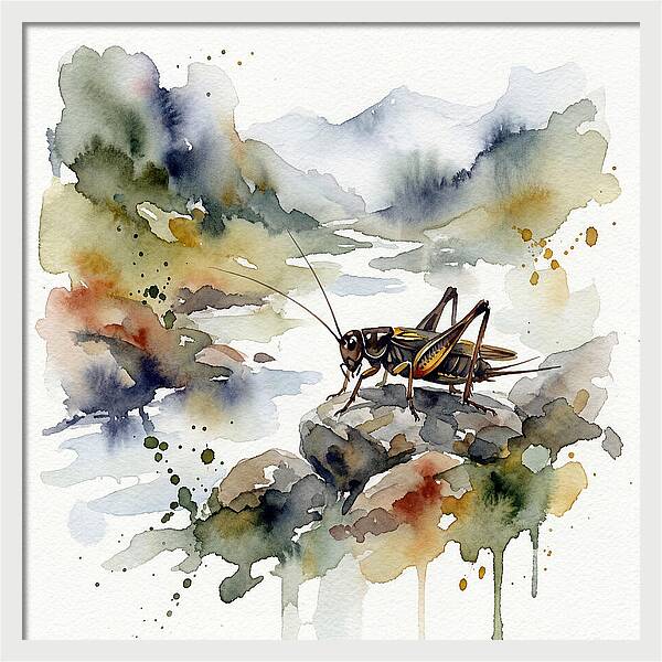 Cricket Among Serene Landscapes