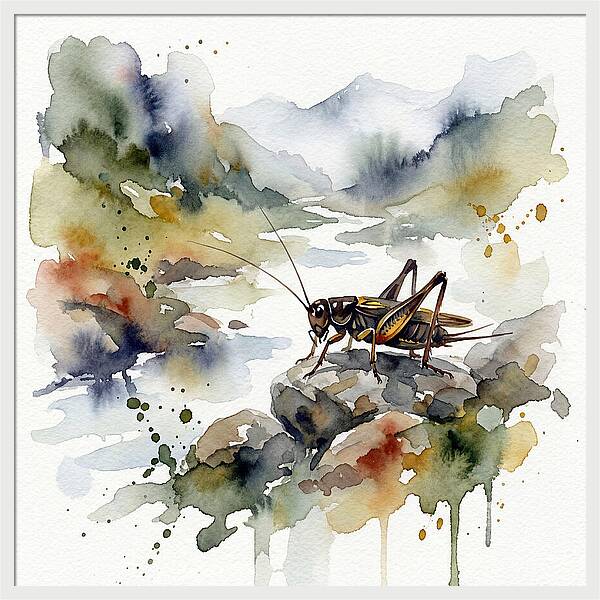 Cricket Among Serene Landscapes