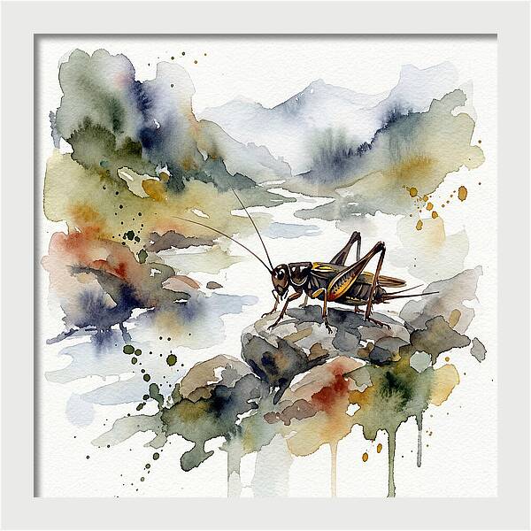 Cricket Among Serene Landscapes