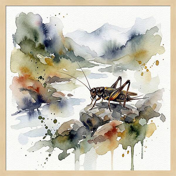 Cricket Among Serene Landscapes