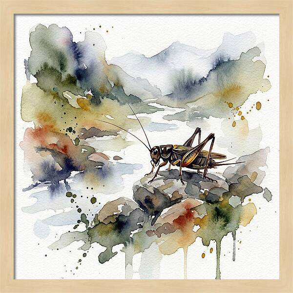 Cricket Among Serene Landscapes
