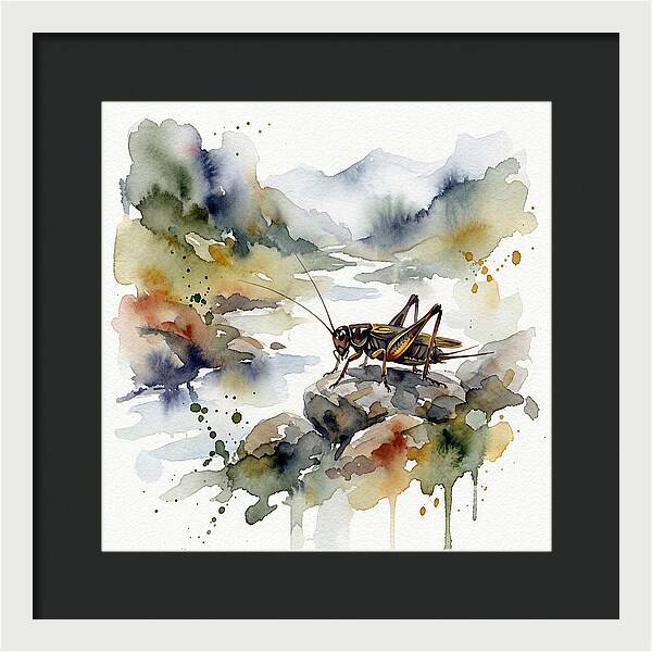 Cricket Among Serene Landscapes