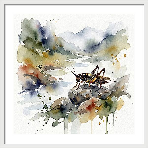 Cricket Among Serene Landscapes
