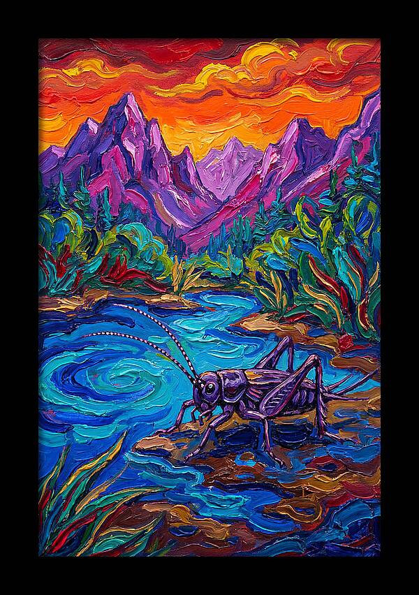 Cricket In Vibrant Landscape