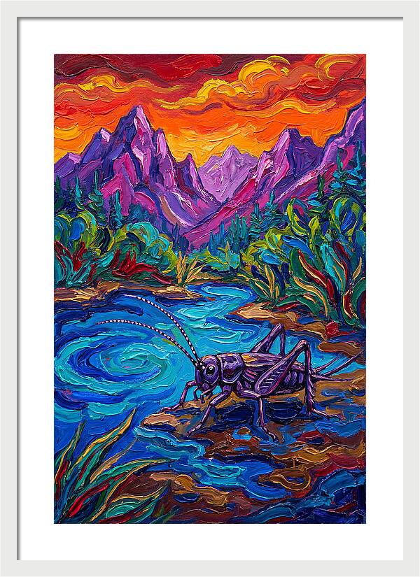 Cricket In Vibrant Landscape