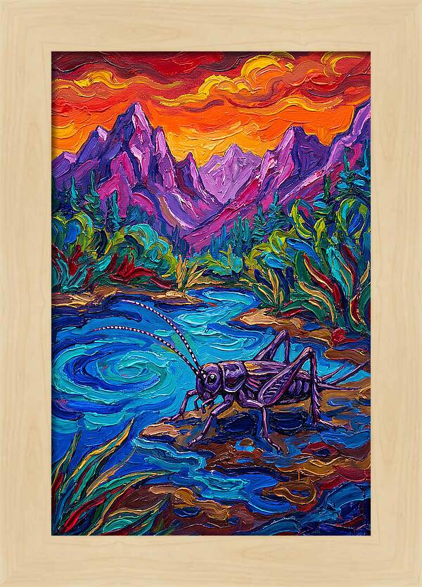 Cricket In Vibrant Landscape