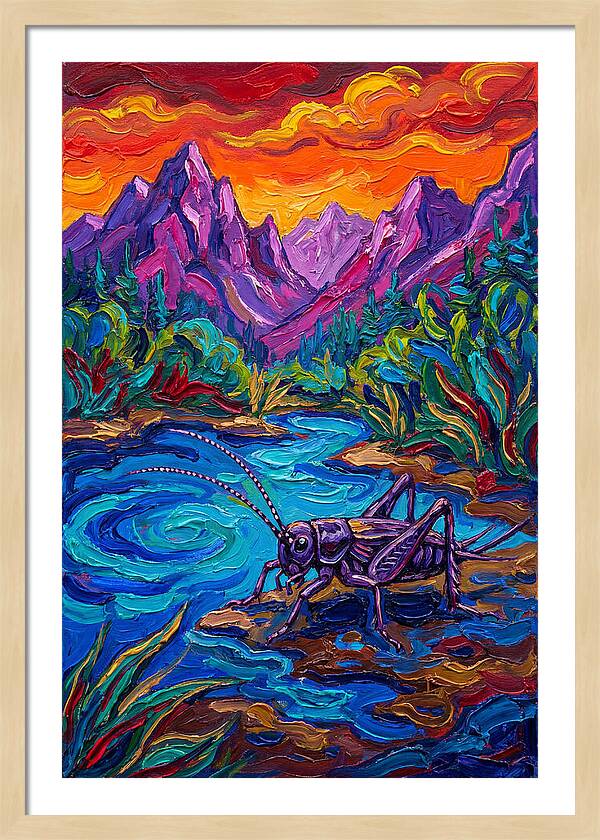 Cricket In Vibrant Landscape