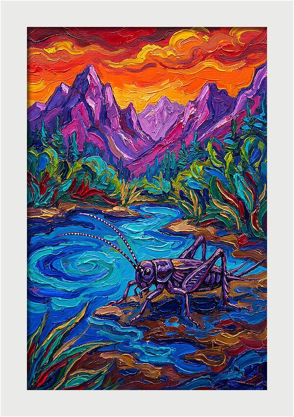 Cricket In Vibrant Landscape