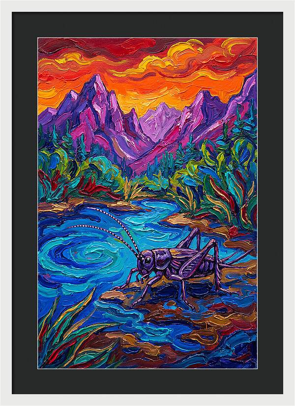 Cricket In Vibrant Landscape