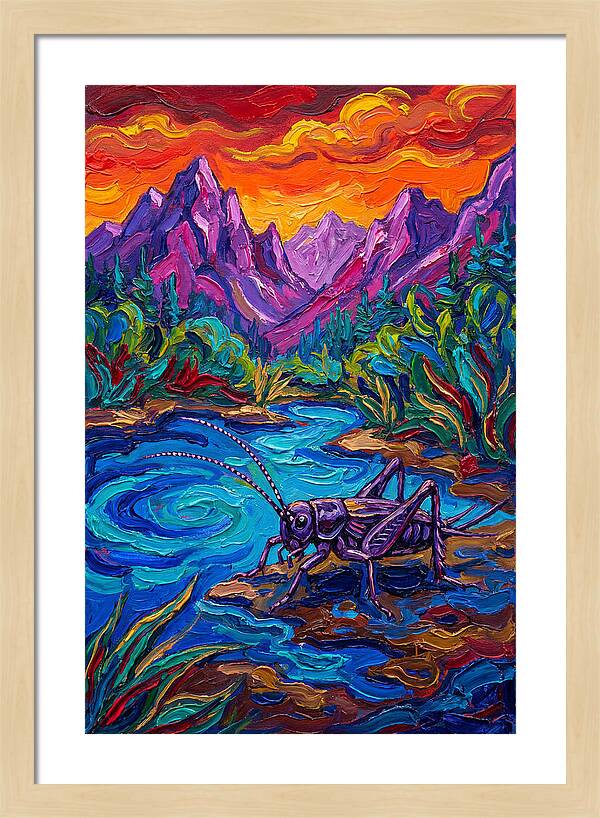 Cricket In Vibrant Landscape