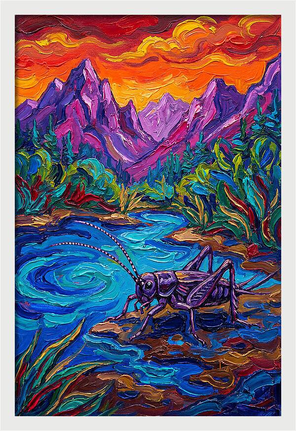 Cricket In Vibrant Landscape