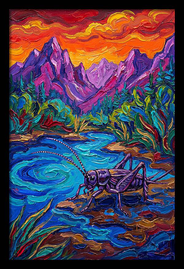 Cricket In Vibrant Landscape